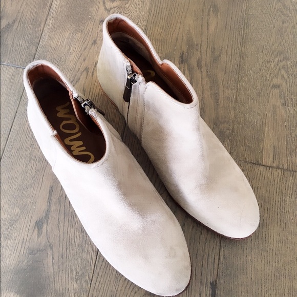 💝Sam Edelman Petty Booties Boots Gray Suede 5 - Picture 3 of 4